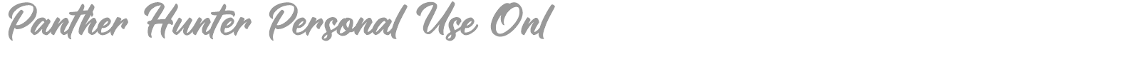 Panther Hunter font preview